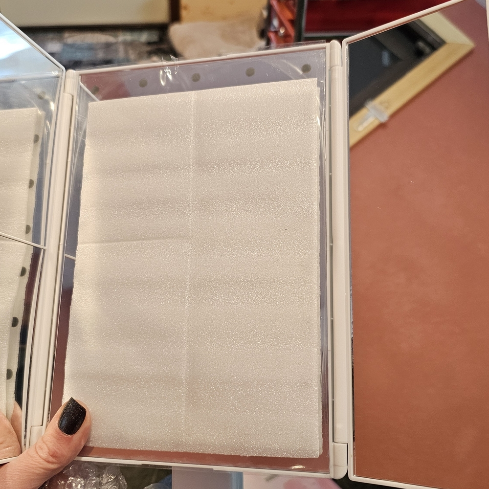 White Folding Mirror